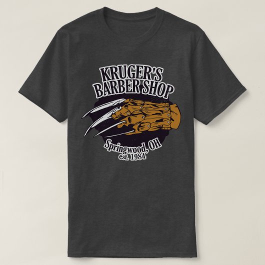 T-shirt Krugers Barber Shop Design (Design devant)