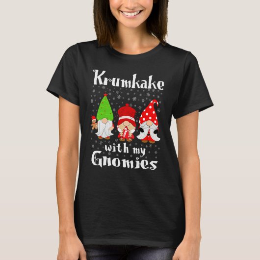 T-shirt Krumkake With My Gnomies - Norwegian Waffle Cookie (Devant)