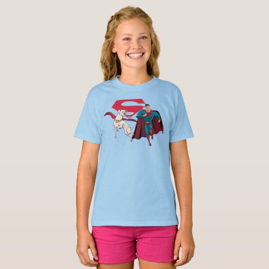 T-shirt Krypto et Superman (Devant entier)