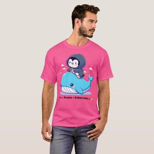 T-shirt Kubernetes Linux Docker (Devant entier)