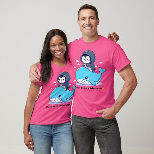 T-shirt Kubernetes Linux Docker (Unisexe)