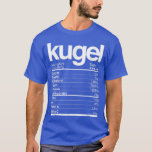 T-shirt Kugel Faits nutritionnels Juifs Hanoukka Chanukah<br><div class="desc">Kugel Faits nutritionnels Juifs Hanoukka Chanukah Party Foods T-Shirt.</div>