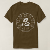 T-shirt Kuji no In Ninja Magie Lumière foncée (Design devant)