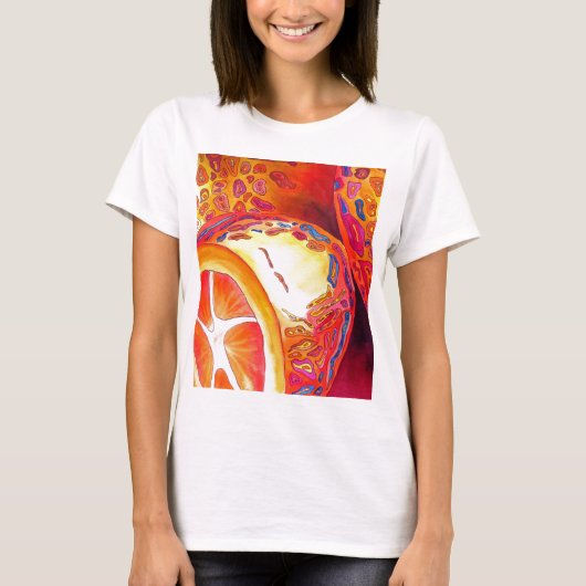 T-shirt Kumquats agrumes oranges aquarelles fruits art (Devant)