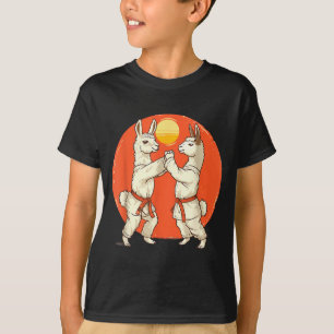 T-shirt Kung Fu Alpaca Sunset Taekwondo Judo Jiu-Jitsu