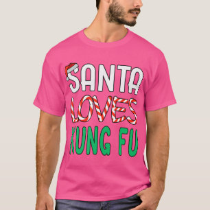 T-shirt Kung Fu cadeau de Noël - Drôle Père Noël aime Kung