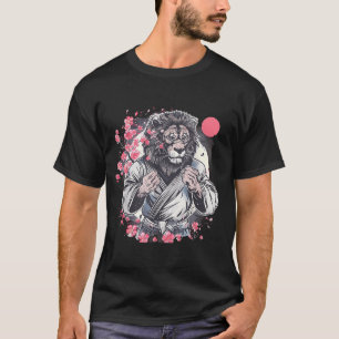 T-shirt Kung Fu Lion Sakura Mma Kickboxing Judo Taekwondo