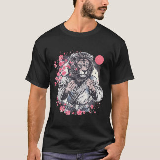 T-shirt Kung Fu Lion Sakura Mma Kickboxing Judo Taekwondo
