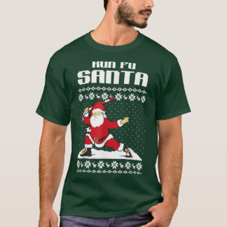 T-shirt Kung Fu SANTAChristmas hommes