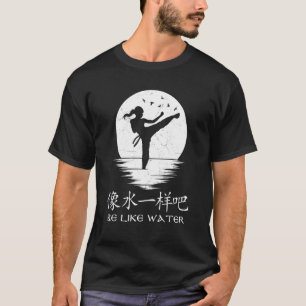 T-shirt Kung Fu Soyez comme l'eau symboles chinois