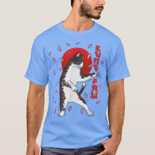 T-shirt Kung Paw Kung Fu Japonais Cat Karate Anime materia