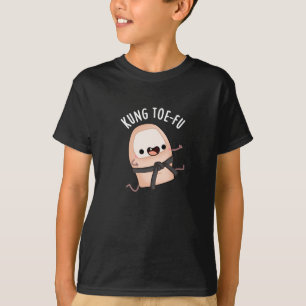 T-shirt Kung Toe-fu Funny Big Toe Pun Dark BG
