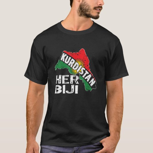 T-shirt Kurdistan Newroz Kurdi Drapeau Son Biji Kurdis (Devant)