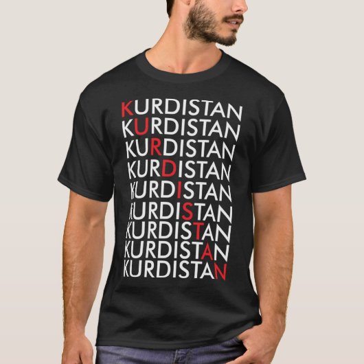 T-shirt Kurdistan Retro Kurden Erbil en Irak (Devant)