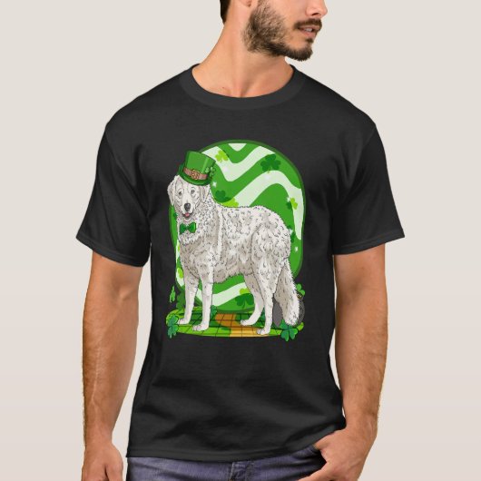 T-shirt Kuvasz Dog St Patrick's Day Leprechaun (Devant)