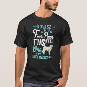 T-shirt Kuvasz quatre pattes deux pieds une équipe Kuvasz