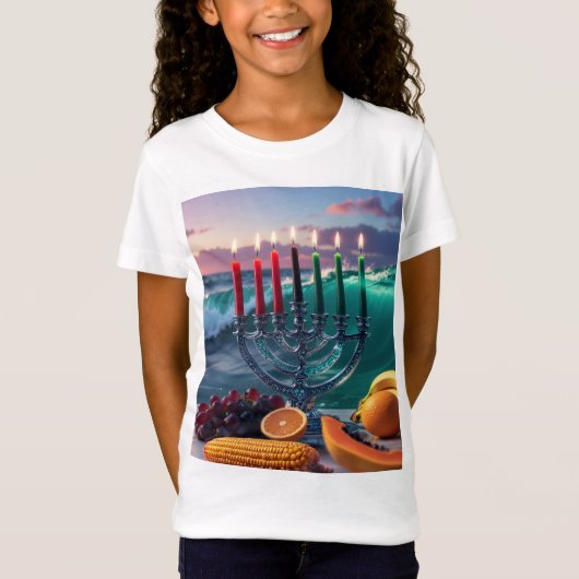 T-Shirt KWANZAA - 7 NUITS - KINARA (Devant)