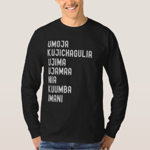 T-shirt Kwanzaa 7 Principes Umoja Kujichagulia Ujima