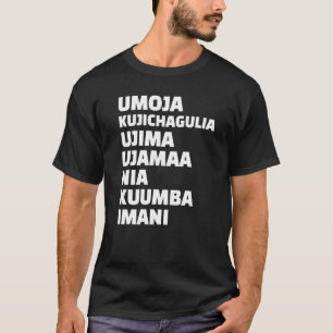 T-shirt Kwanzaa 7 Principes Umoja Kujichagulia Ujima
