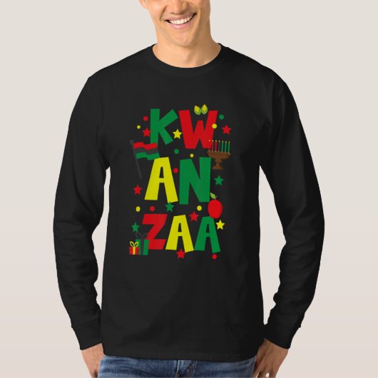 T-shirt Kwanzaa Celebration Kinara Candles Jubilee (Devant)