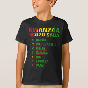 T-shirt Kwanzaa - Nguzo Saba - La conception des sept prin