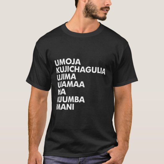 T-shirt Kwanzaa - Sept principes (Devant)