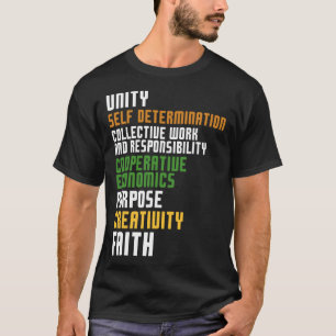 T-shirt Kwanzaa Sept Principes Unité Autodétermination