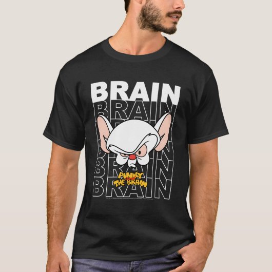 T-shirt Ky Et Le Cerveau Texte Stack Big Face (Devant)