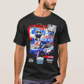 T-shirt Kyle Larson À damiers Drapeau Sports 2024 AdventHe (Devant)