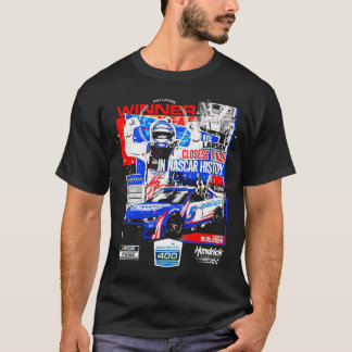 T-shirt Kyle Larson À damiers Drapeau Sports 2024 AdventHe