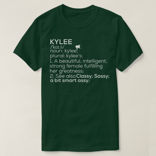 T-shirt Kylee Nom Kylee Définition Kylee Nom féminin Kyle (Design devant)