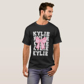 T-shirt KYLIE Nom Coquette Grosse Bow rose Simple mignonne (Devant entier)