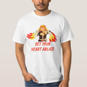 T-shirt kyojuro rengoku brûler votre coeur