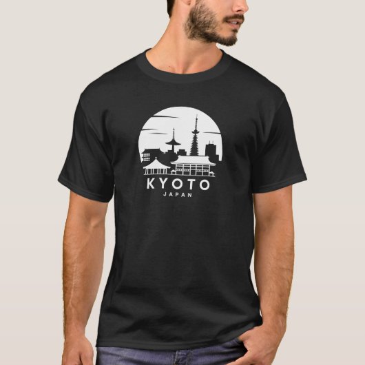 T-shirt Kyoto Japon Skyline (Devant)