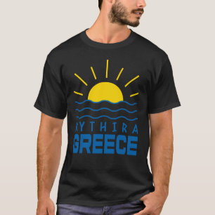 T-shirt Kythira Grèce Soleil Et Mer Hommes Noir