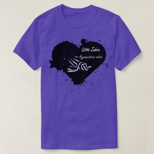 T-shirt L046 Zebra Pleco Love (Design devant)