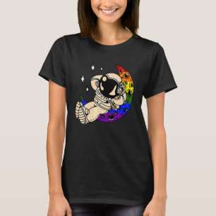 T-shirt L’astronaute gay pride Lgbt Q Space Man Moon Pride