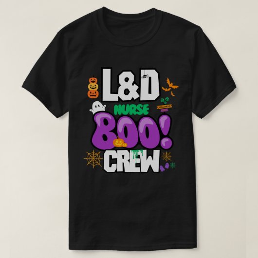 T-shirt L&D Nurse Boo Crew - Halloween (Design devant)