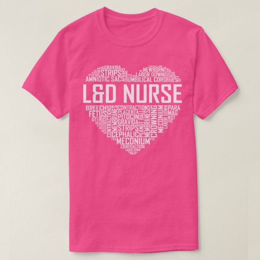 T-shirt L D Nurse Heart (Design devant)