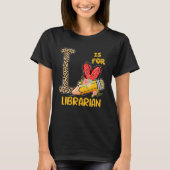 T-shirt L Est Pour L'Appréciation Bibliothécaire Leopard R (Devant)