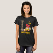 T-shirt L Est Pour L'Appréciation Bibliothécaire Leopard R (Devant entier)