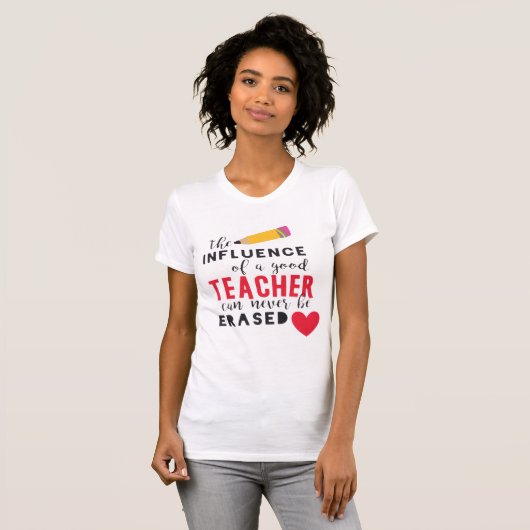 T-shirt L’influence des enseignants ne peut être effacée C (Devant entier)