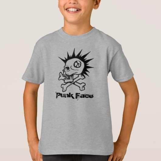 T-shirt l, visage punk (Devant)