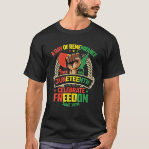 T-shirt La 19e histoire noire de la liberté afro-américain