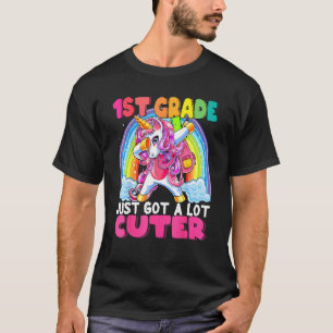 T-shirt La 1ère Année A Été Cuter Dabbing Unicorn Retour À