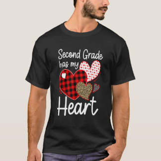 T-shirt La 2e année a mon coeur charmantes léopard plaid o