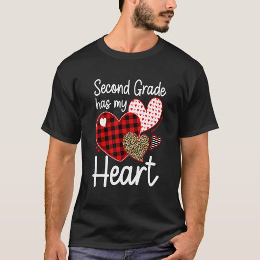 T-shirt La 2e année a mon coeur charmantes léopard plaid o (Devant)
