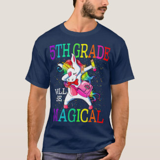T-shirt La 5e année sera magique Unicorn retour à l'école 