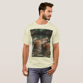T-shirt La baignade de Capybara dans la rivière, (Devant entier)