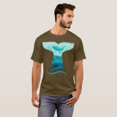 T-shirt La baleine à Waves Orca Océan (Devant entier)